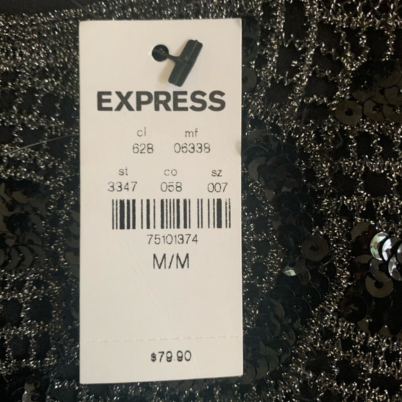 2-Piece Crocheted Sequin Crop Top and Pencil Skirt - Picture 7 of 8